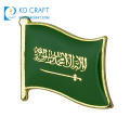 Sur mesure métal alliage de zinc amitié emblème national logo broche magnétique insigne émail revers roi drapeau arabie saoudite épingle